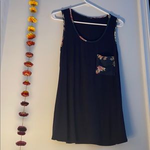 Paper Moon Navy/Floral Tank Top (S/M)